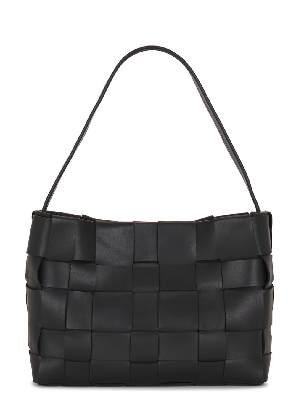 St. Agni Black Woven Shoulder Bag